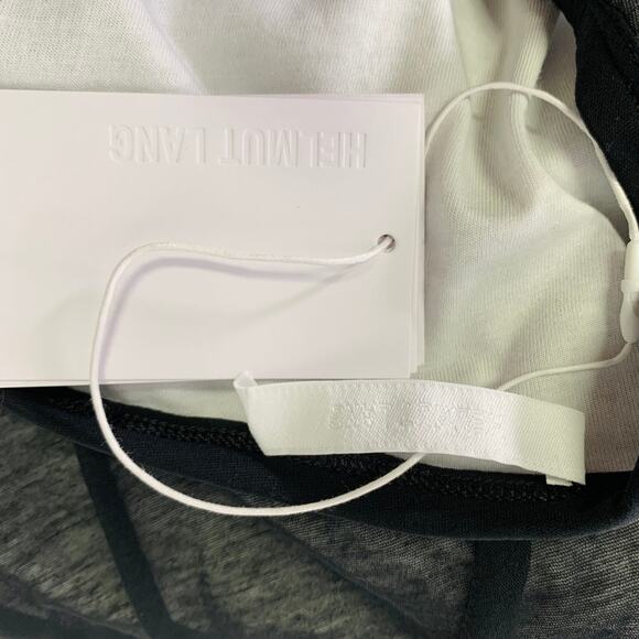 HELMUT LANG Size XS Black White Cotton Layered Bubble Hem Dress - Picture 4 of 7